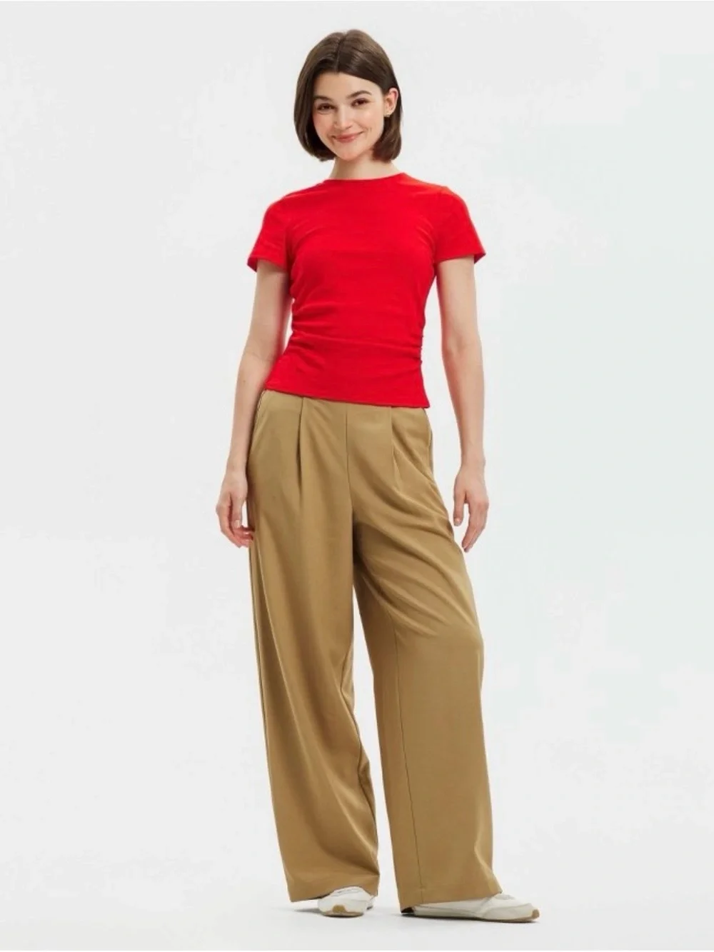 Red Ribbed Top - Picture 3 of 6